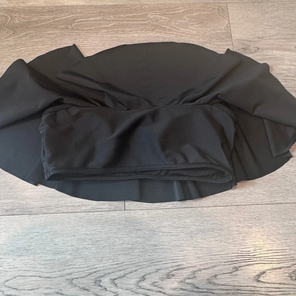 Unbranded Women Black Ruffle Off-the-Shoulder Bikini Top Size Medium M